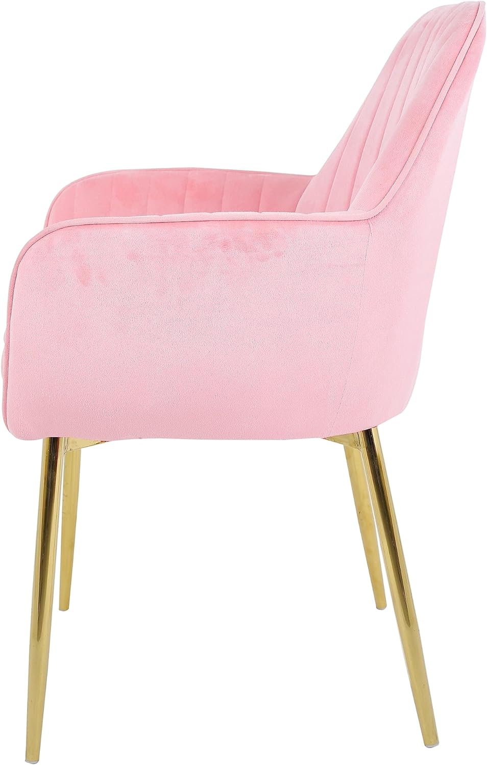 Velvet Dining Chair with Gold Legs and Soft Seat - Armchair Stylish Comfort for Your Dining and Living Space (Beige)