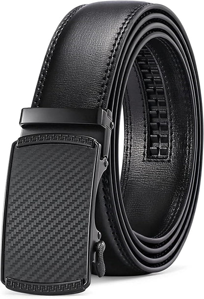 Belt Men, Ratchet Belt for Men - Mens Belt Leather 1 3/8" for Casual Jeans