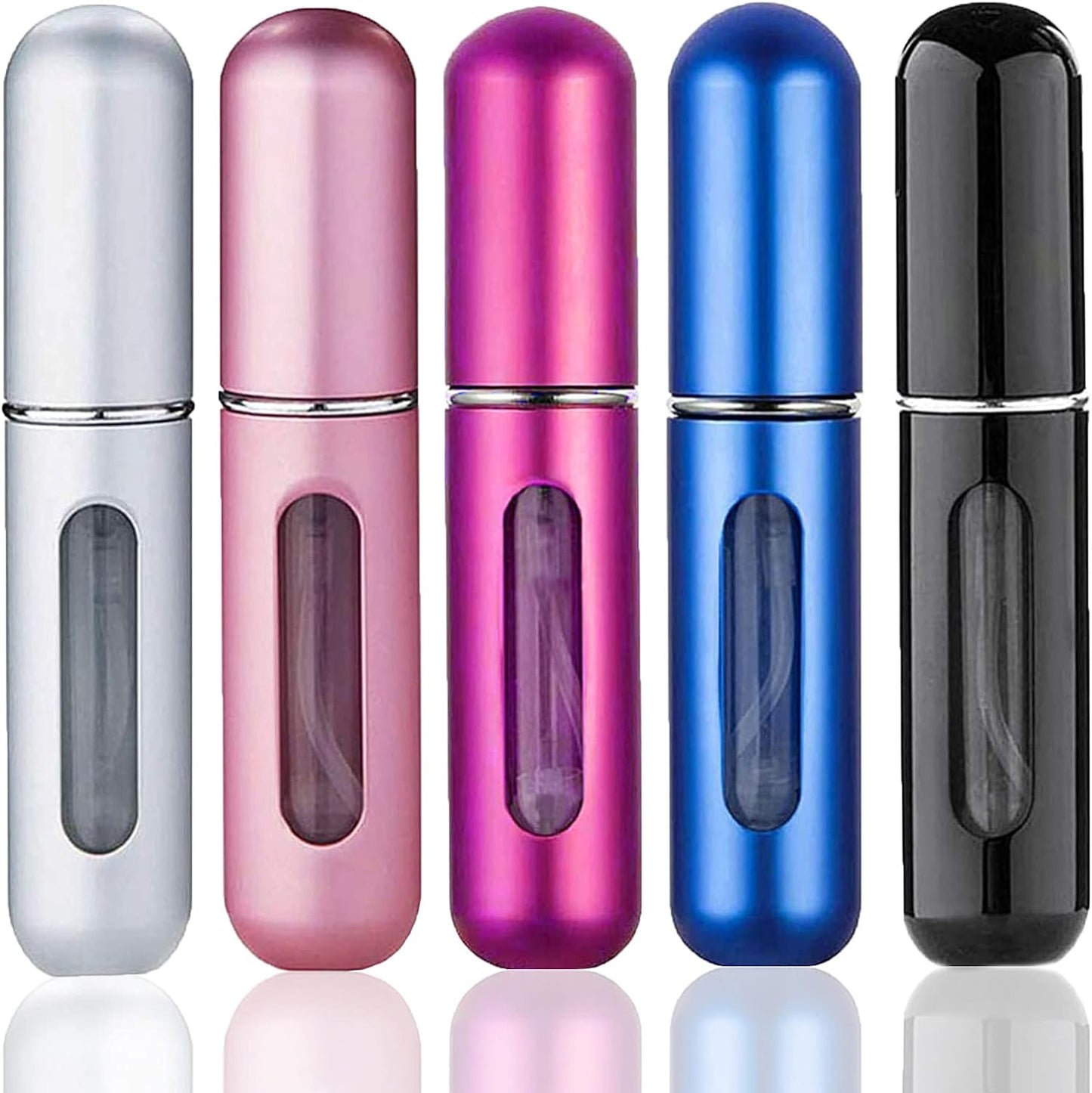 Perfume Atomiser Refillable 5 Pcs Travel Bottle Mini ML Atomizer Spray Portable Empty Fragrance Container for Aftershave Holiday and Night Out