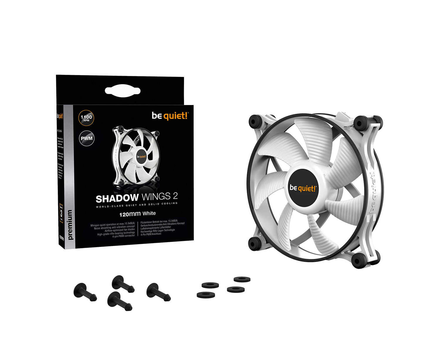 be quiet! Shadow Wings 2 120mm PWM White, BL089, Cooling Fan