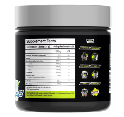 Laperva Post Work Out Diet Supplement Triple Bcaa 0 Fat, 0 Carbs And 0 Sugar Amino Glutamine For Energy Booster And Muscle Recovery Water Melon, 420 Gm