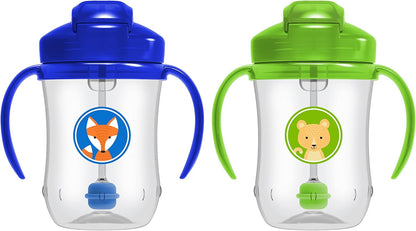 Dr. Brown's Baby's First Sippy Cup with Straw - Blue/Green - 9oz - 2pk - 6m+