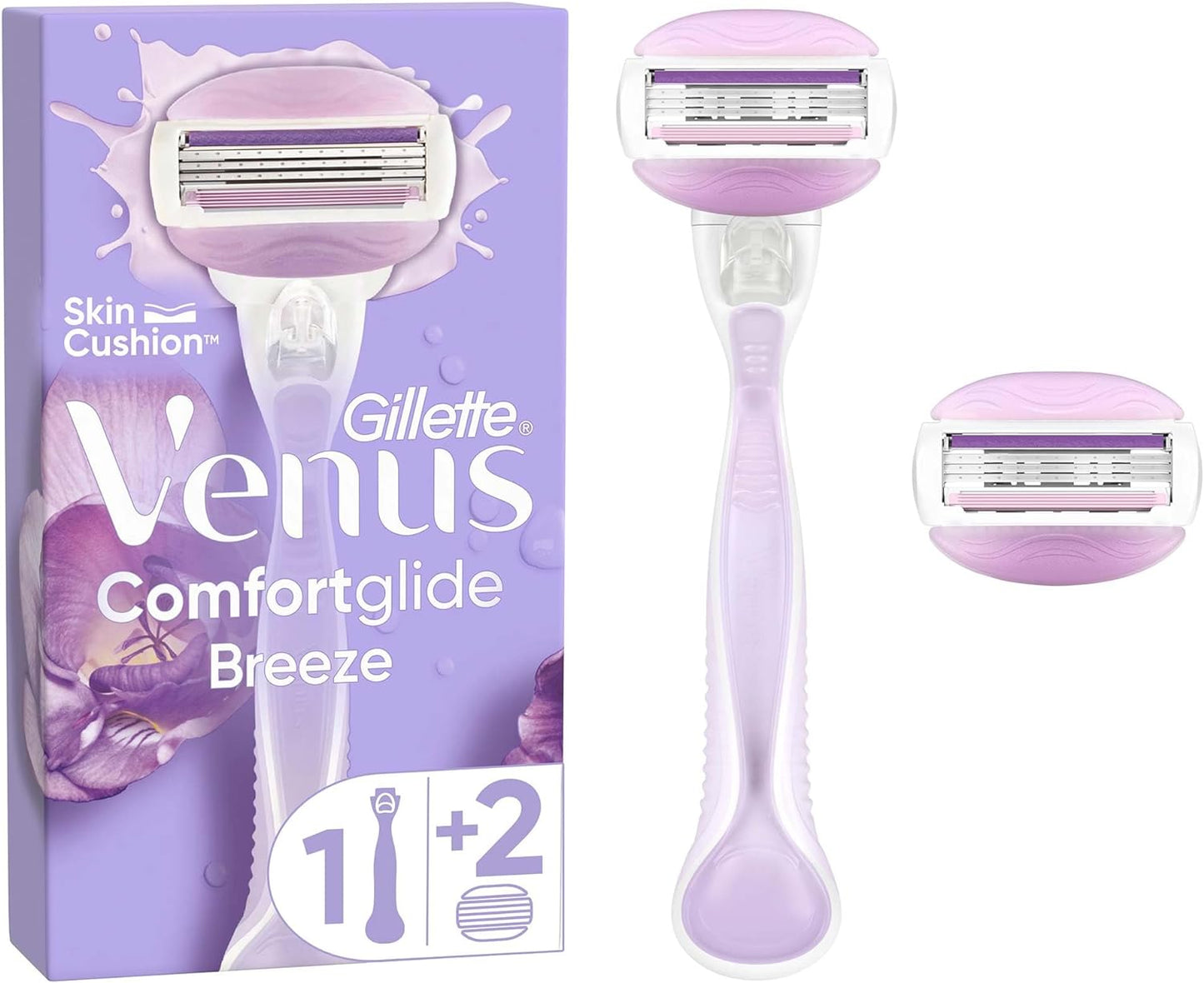 Venus Gillette Venus Breeze Women's Razor Handle + Razor Blade Refills x2