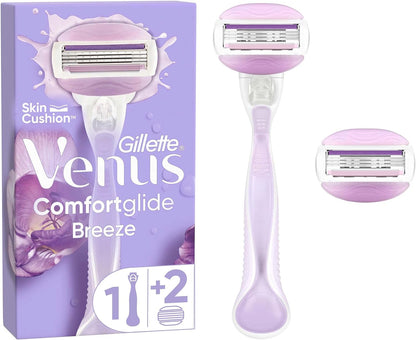 Venus Gillette Venus Breeze Women's Razor Handle + Razor Blade Refills x2