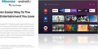 Hisense A4 Series 32-Inch HD Smart Android TV with DTS Virtual X, Game & Sports Modes, Chromecast Built-in, Alexa Compatibility (32A4H, 2022 New Model)