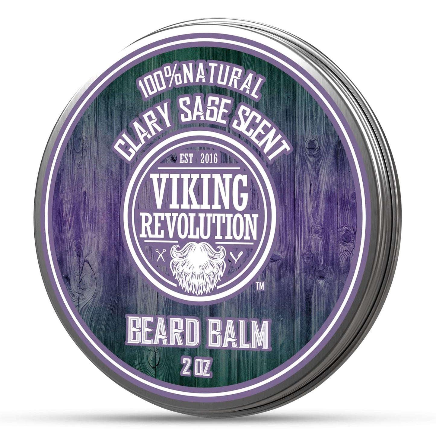 Viking Revolution Beard Balm with Sandalwood Scent and Argan & Jojoba Oils- Styles, Strengthens & Softens Beards & Mustaches - Leave in Conditioner Wax for Men (1 Pack)