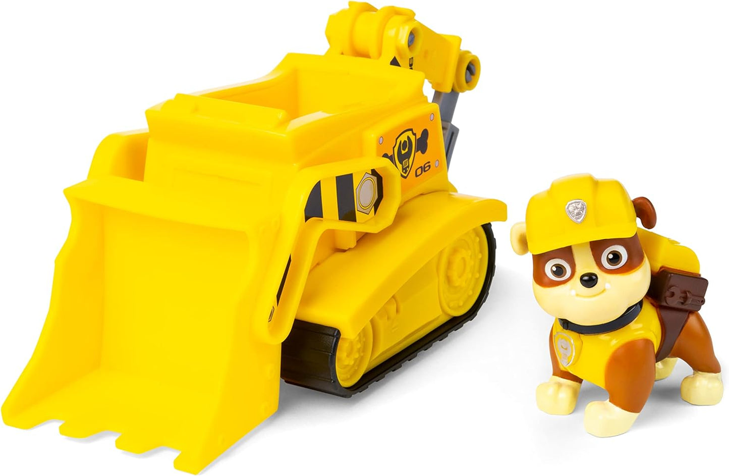 Paw Patrol Rubble'S Diggin' Bulldozer With Collectible Figure For Kids Aged 3 And Up (Multicolour)