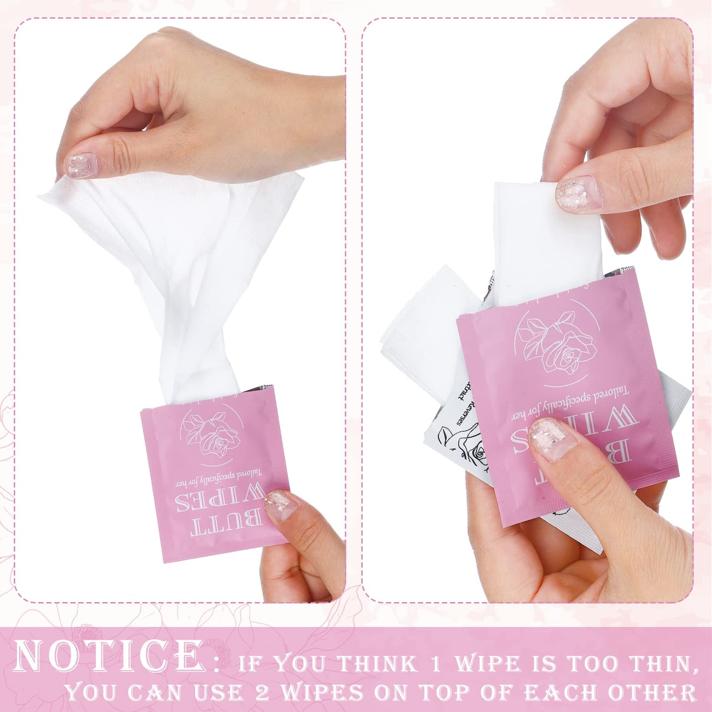 Individual Wrapped Wipes Bulk Butt Wipes Travel Wipes Baby Wipes Flushable Wipes Restaurant Reserve Wipes Shoes Wipes Flushable Toilet Wipe Travel for Baby Women Men Adults Shoes Travel (Simple)