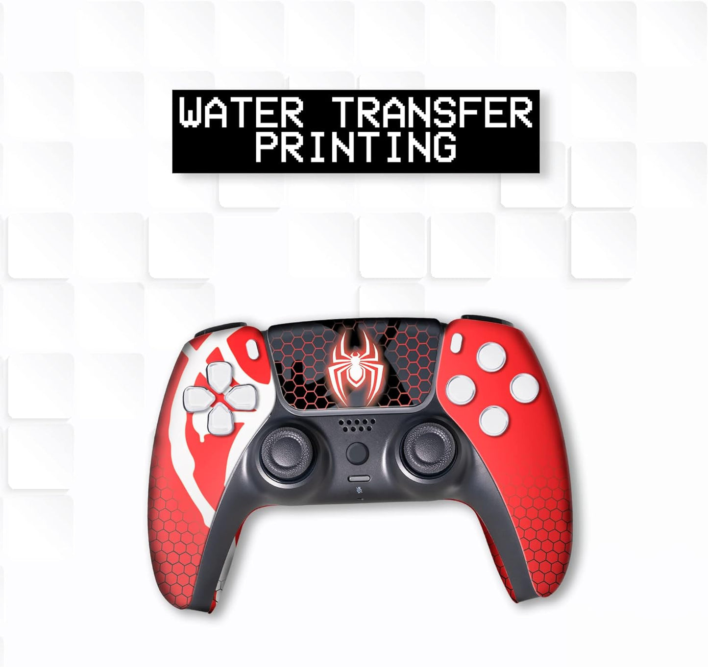 BCB Controller Customised for PS5 Controller Wireless. Original Playstation 5 Controller Compatible with Custom PS5 Remote Control Console. Customized with Permanent Hydro-dip Printing (Not a Skin)