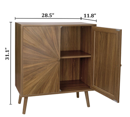 Sideboard Buffet Cabinet with Crafted Door, Accent Storage Cabinet, Mid Century Modern Console Table, Farmhouse Dresser Cupboard Wood Bar Cabinet for Living Room Kitchen Office Dining Room Entryway