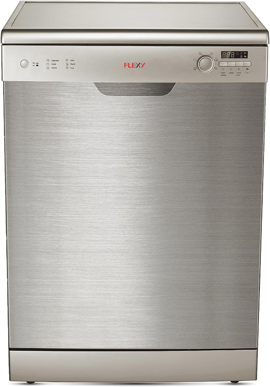 FLEXY® Pro 3-in-1 Heavy-Duty Dishwasher- 6 Programs, 14 Place Settings, Stainless Steel, A+ Energy Certified, Adjustable Water Hardness, Delay Start (1-24 Hrs)