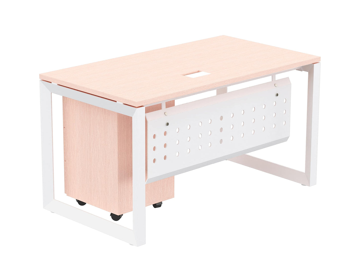 Mahmayi Vorm 136-18 White Modern Workstation Material-Melamine on MDF