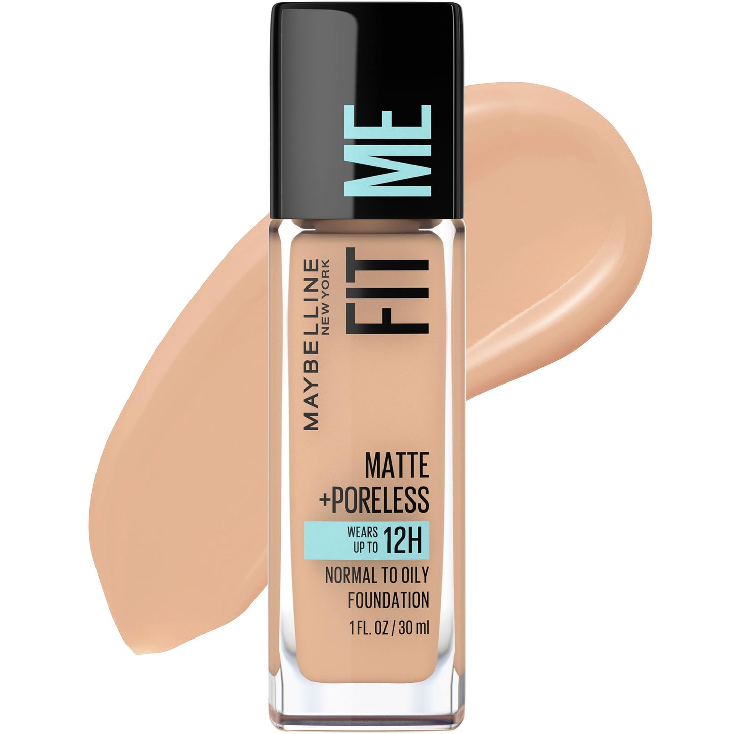 Maybelline Fit Me Matte + Poreless Liquid Oil-Free Foundation Makeup, Soft Tan, 1 Count (Packaging May Vary)