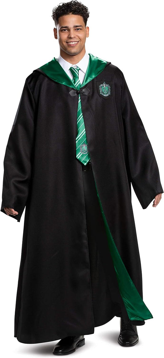 DISGUISE Harry Potter Robe, Deluxe Wizarding World Hogwarts House Themed Robes for Adults, Movie Quality Dress Up Costume Accessory, Black