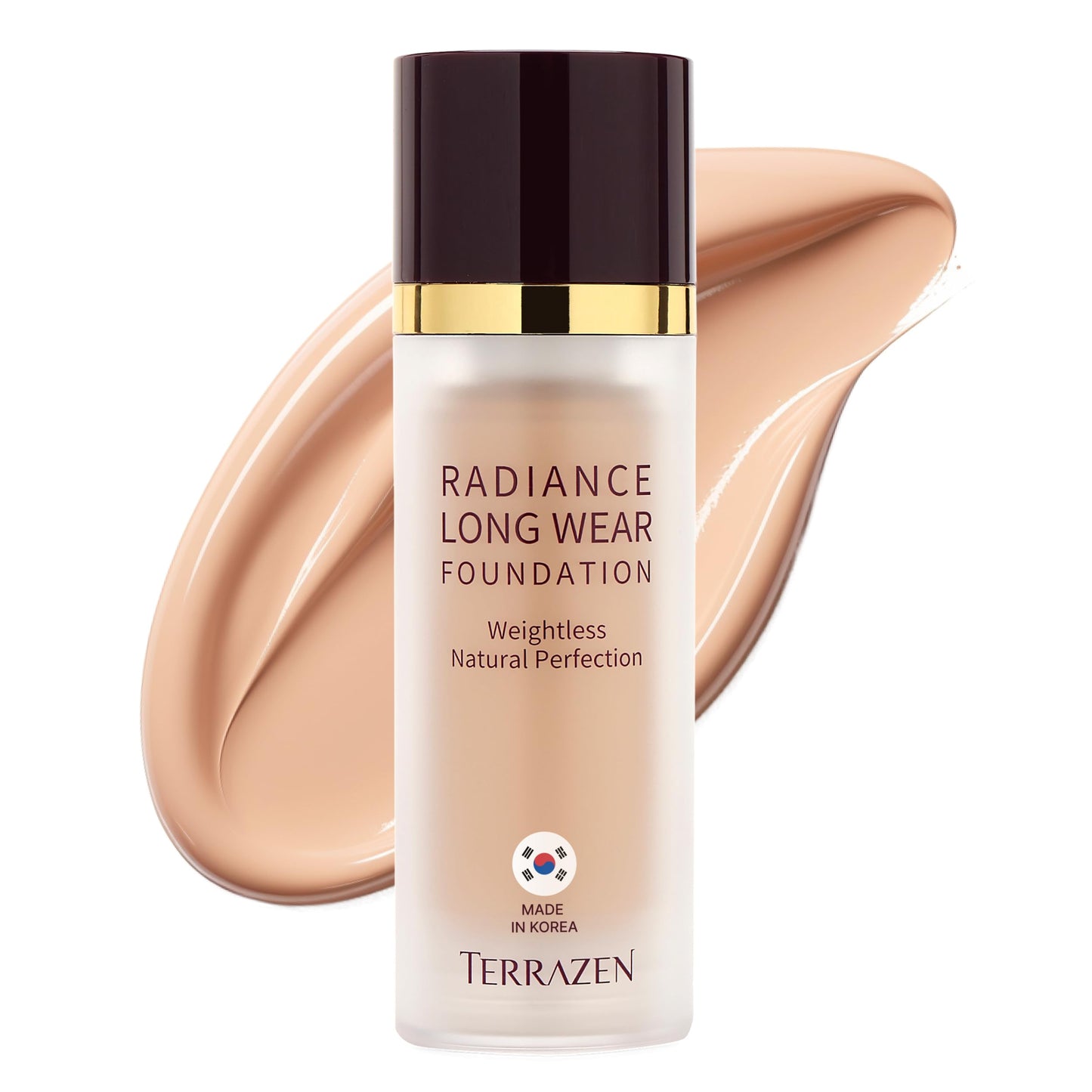 TERRAZEN Korean Face Makeup Foundation Cream 30ml Light Beige for Fair to Light Skin - Beauty Liquid Full Coverage Long Lasting Base with Natural Matte Finish Weightless