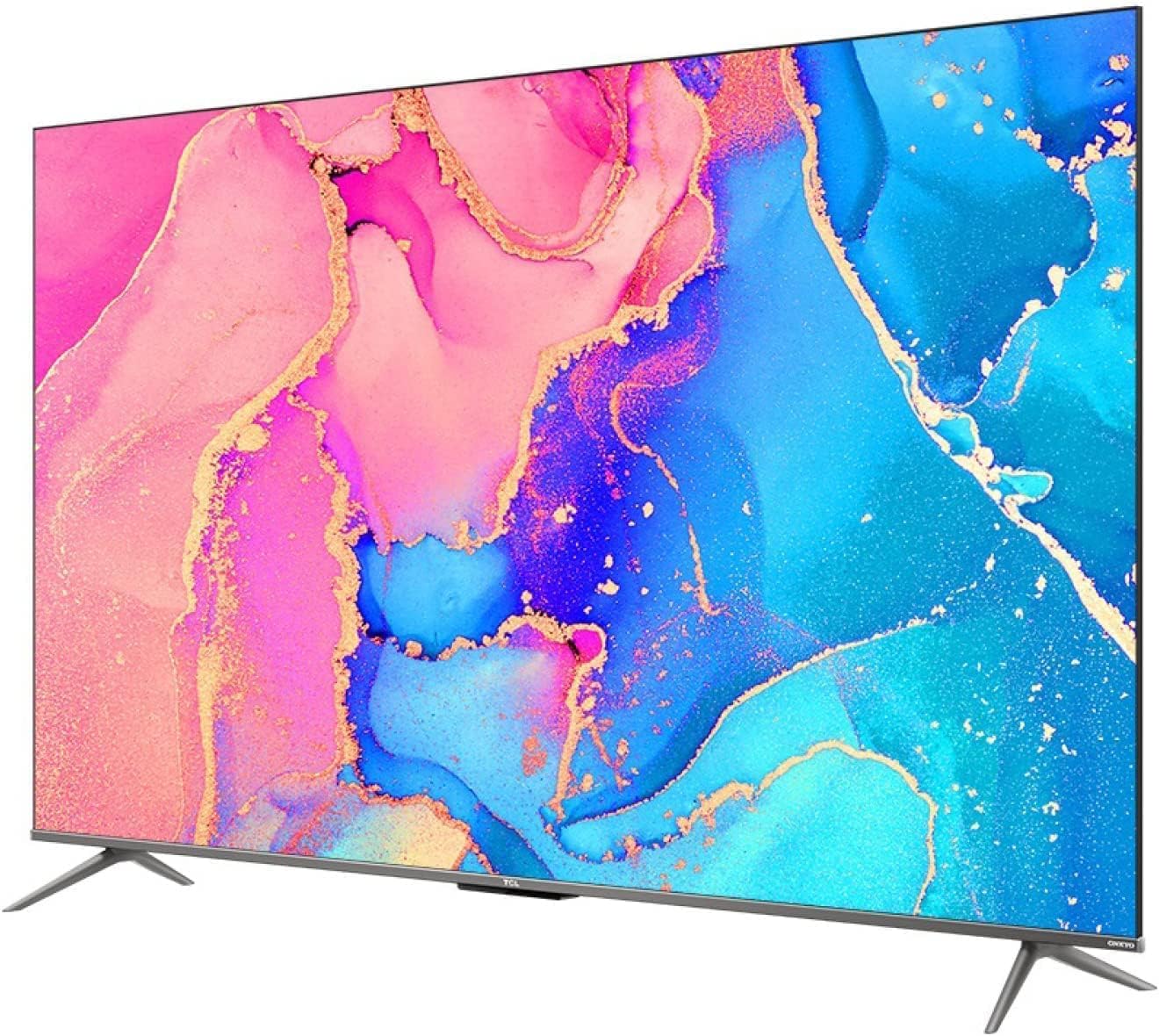 TCL 50 Inch TV 4K Ultra HD QLED Smart TV Dolby Vision IQ-Atmos HDR 10+ Game Master Wide Colour Gamut Onkyo Audio Quantum Dot Technology - 50C635 (2022 Model)