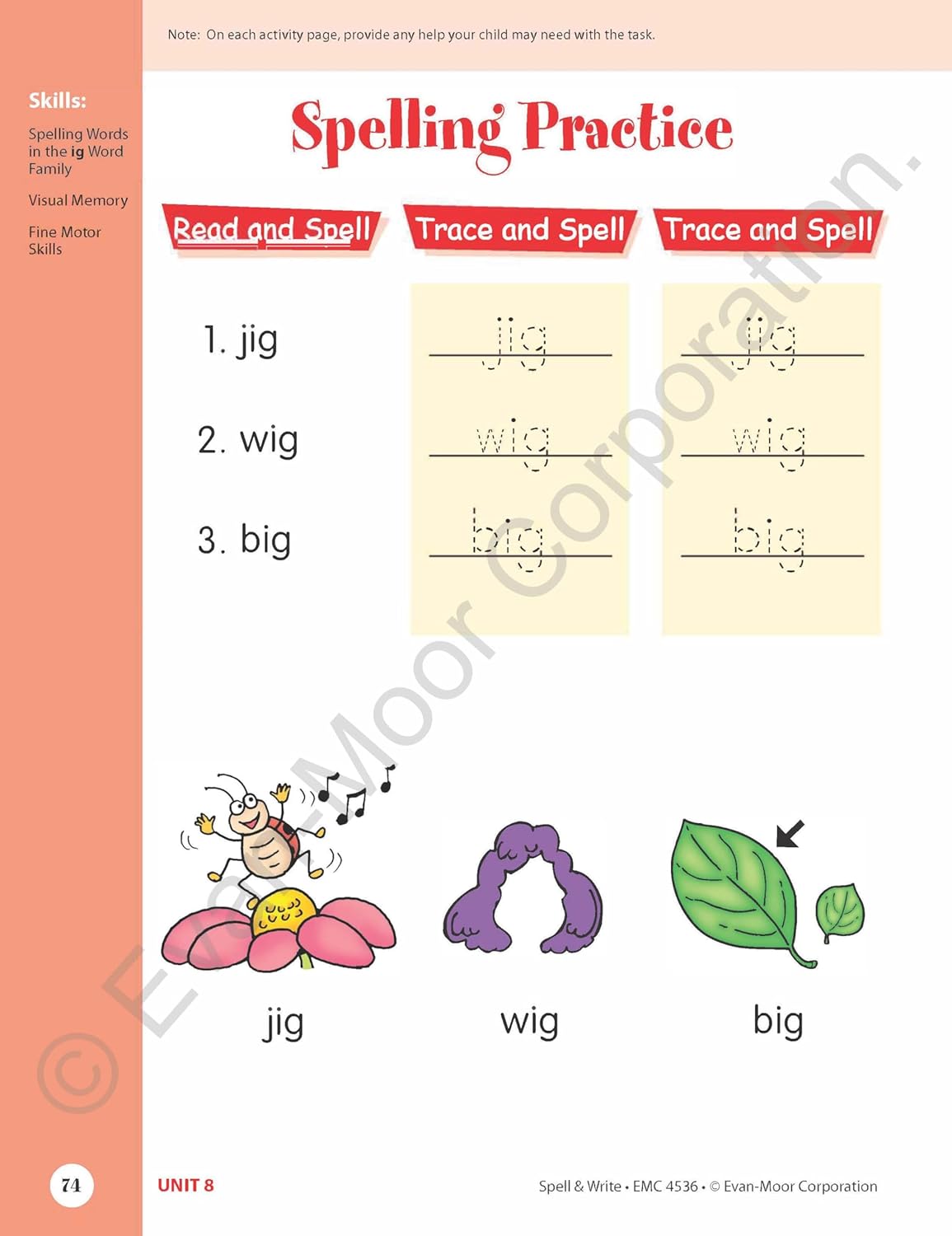 Skill Sharpeners: Spell & Write, Kindergarten Work