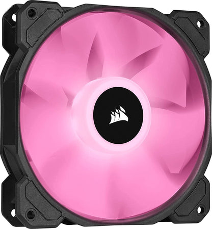 Corsair SP Series, SP120 RGB ELITE, 120mm RGB LED Fan with AirGuide, Single Pack, BLACK