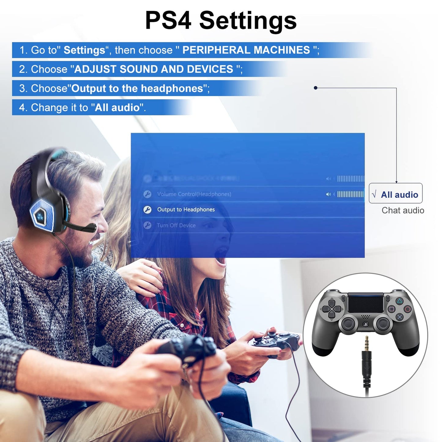 U UiiSii PC Gaming Headset with Microphone Wired Xbox Headset with mic PS4 Gaming Headphones with Microphone Gamer PS4 Headset with Mic Stereo Sound & LED Light Noise Cancelling for Switch Computer