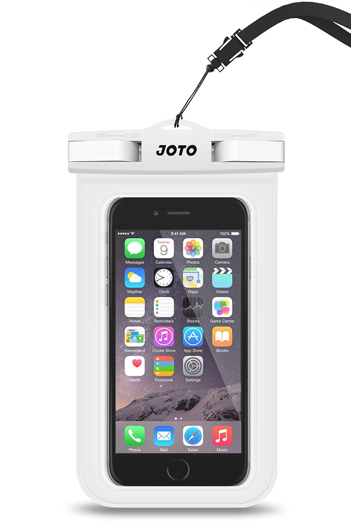 JOTO Universal Waterproof Phone Pouch Cellphone Dry Bag Case for iPhone 15 14 13 12 11 Pro Max Mini Plus Xs XR X 8 7 6S, Galaxy S23 S22 S21 Plus Note, Pixel up to 7" -Black - CaveHubs