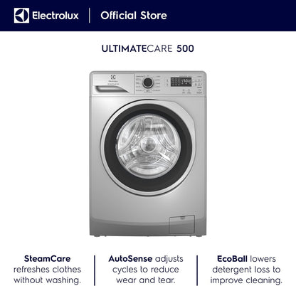 Electrolux Washing Machine 10KG, 1600 RPM, Front Load, Fully Automatic, Invertor Motor, Steam Function, Child Safety Lock, White, EW8F2166MA"Min 1 year manufacturer warranty"