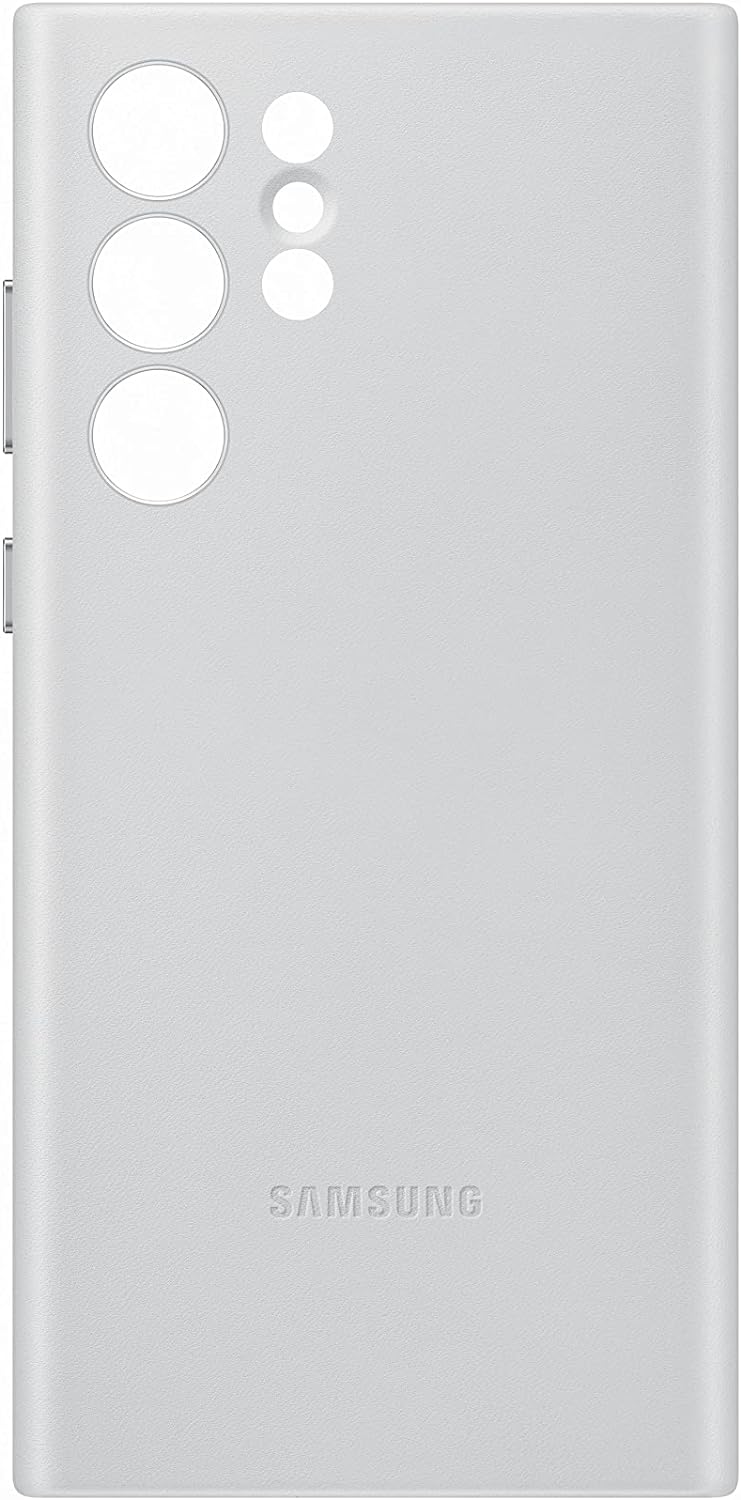 Samsung Galaxy S22 Ultra Official Leather Cover Light Grey