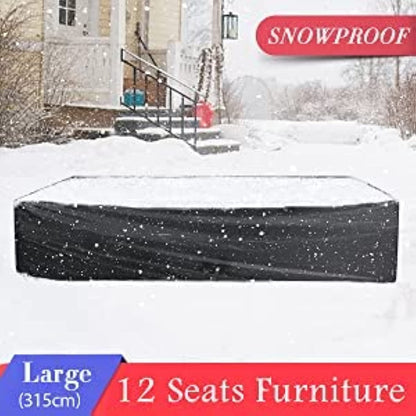 Agility Patio Furniture Set Cover Outdoor Sectional Sofa Set Covers Outdoor Table and Chair Set Covers Water Resistant Large (315cm L x 160cm W x 74cm H)