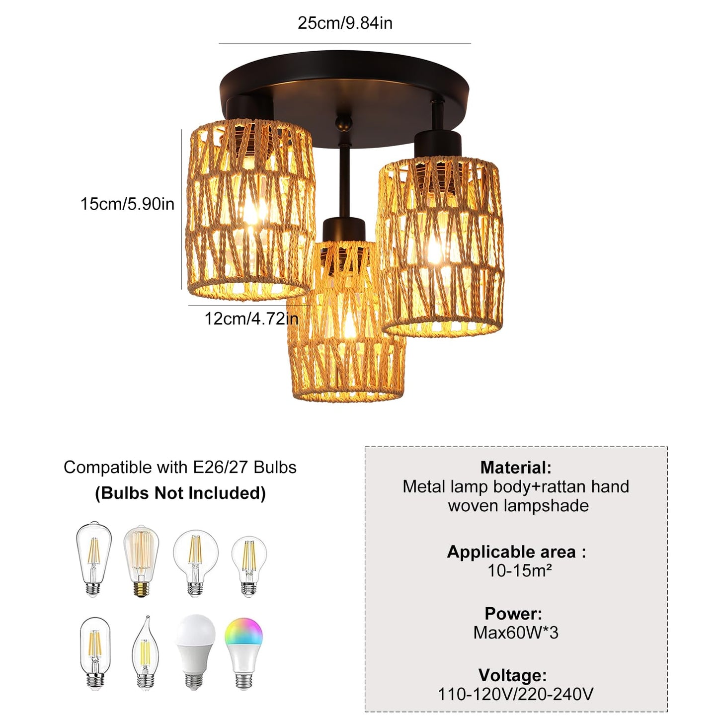 Garwarm Retro Pendant Light Metal Cage with Wooden Finish,1-Light Rustic Lantern Chandelier,Adjustable Height Hanging Light Fixture for Bar Cafe Restaurant Hotel Kitchen Island Dining Room