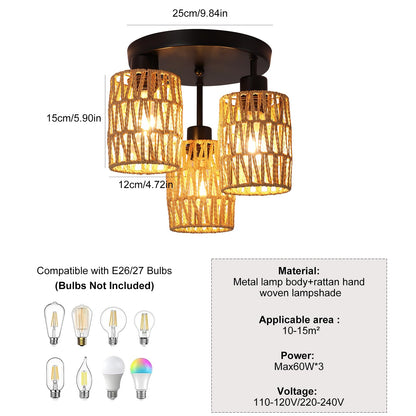 Garwarm Retro Pendant Light Metal Cage with Wooden Finish,1-Light Rustic Lantern Chandelier,Adjustable Height Hanging Light Fixture for Bar Cafe Restaurant Hotel Kitchen Island Dining Room