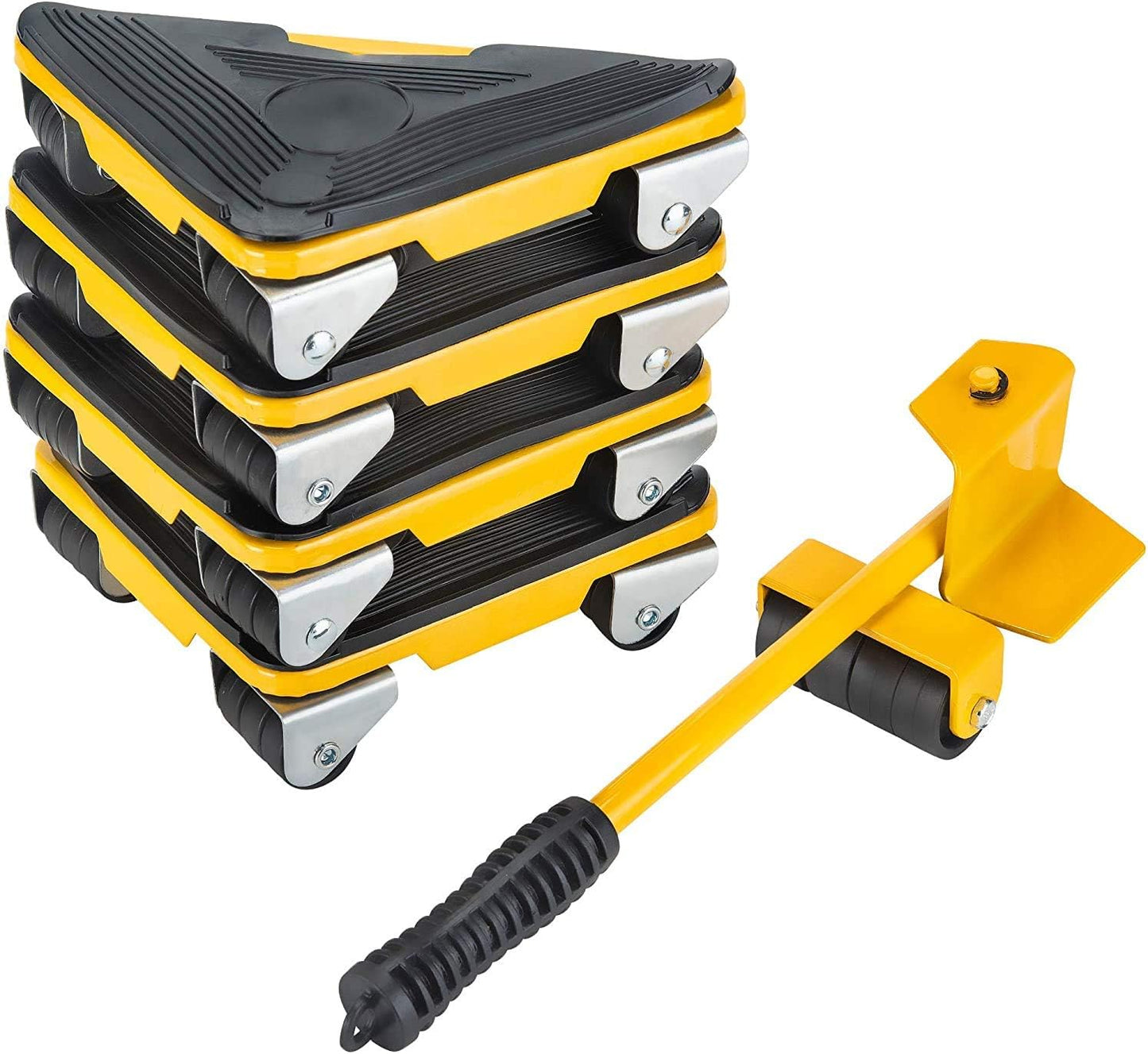 IE Furniture Moving Tool - Heavy Furniture Corner Sliders - Mover Tool Set for Office, Home, Shop, Garage Heavy Lifter - Appliance Moving System - Easy Moving Appliance Rollers Logistics Set - Yellow