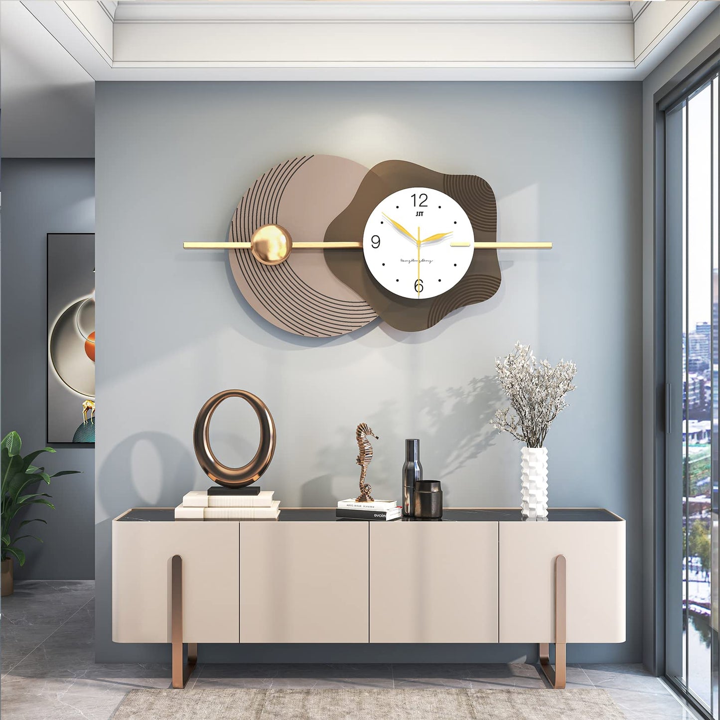 BLISS VIE wall clock, nordic, modern, elegant, decorative, large, living room wall clock, bedroom wall clock, office hotel, home decor-2