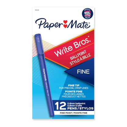 Paper Mate 4621501 Write Bros Ballpoint Pens, Medium Point (1.0 mm), Blue, 60 Count