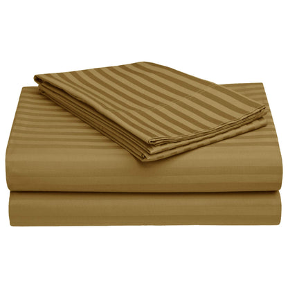 Story@Home Forever XL 300 TC 100% CottonSolid Pattern King size Bedsheet With 2 Pillow Cover, Sepia Beige