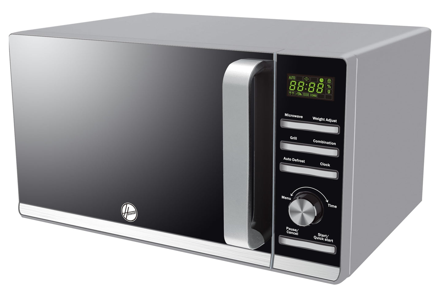 Hoover 25L Digital Microwave with Grill Oven - HMW-M25G-S, 900W Power, Defrost, Grill Function, Digital Button Control, Black