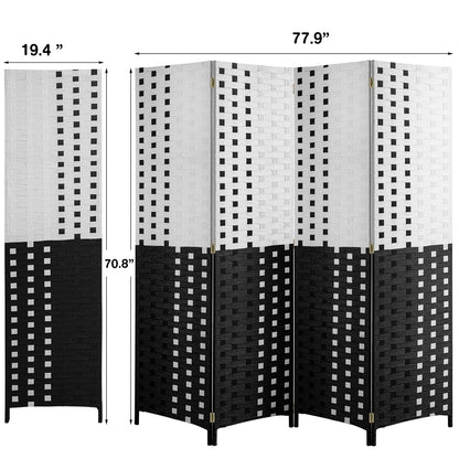 MOMENT Foldable Movable Stretch Room Divider, [200 x 180cm] Fully Hand-woven Entrance Partition, Suitable for Office, Bedroom, Living Room, Hotel Room Wall,[ Color : White]