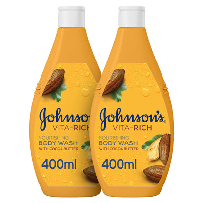 Johnson's Body Wash - Vita-Rich, Nourishing Cocoa Butter, 400ml