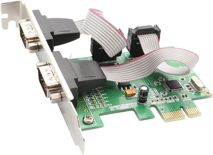 I/O Crest 2 Port Serial COM DB9 RS-232 and 1 Port DB25 Printer Lpt1 Port PCI-E 1.0 X1 Card WCH382 Chipset