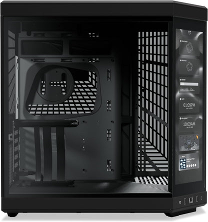 HYTE Y70 Touch Dual Chamber ATX Mid Tower Modern Aesthetic Case with Integrated 4K LCD Touchscreen - Black