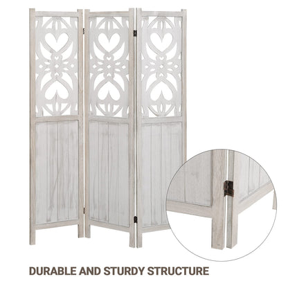 BPA® Wood Room Divider, Freestanding Room Divider 3 Panels, Decorative Room Dividers, 0.03x28.96x28.96 cm