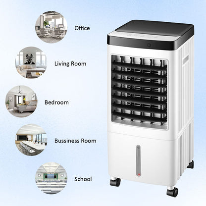 Evaporative Air Cooler, TDOO Cooling Fan with 3 Modes & 3 Speeds, Windowless Air Conditioner with 12-H Timer Remote Control