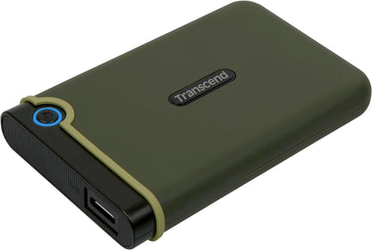 Transcend 2 TB USB 3.0 External Hard Drive - Military Drop Standards TS2TSJ25M3