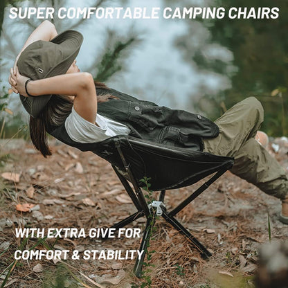 Portable Chair Camping Chairs - A Small Collapsible Portable Chair That Goes Every Where Outdoors. Compact Folding Chair for Adults That Sets Up in 5 Seconds | Camping Chair Supports 150KG