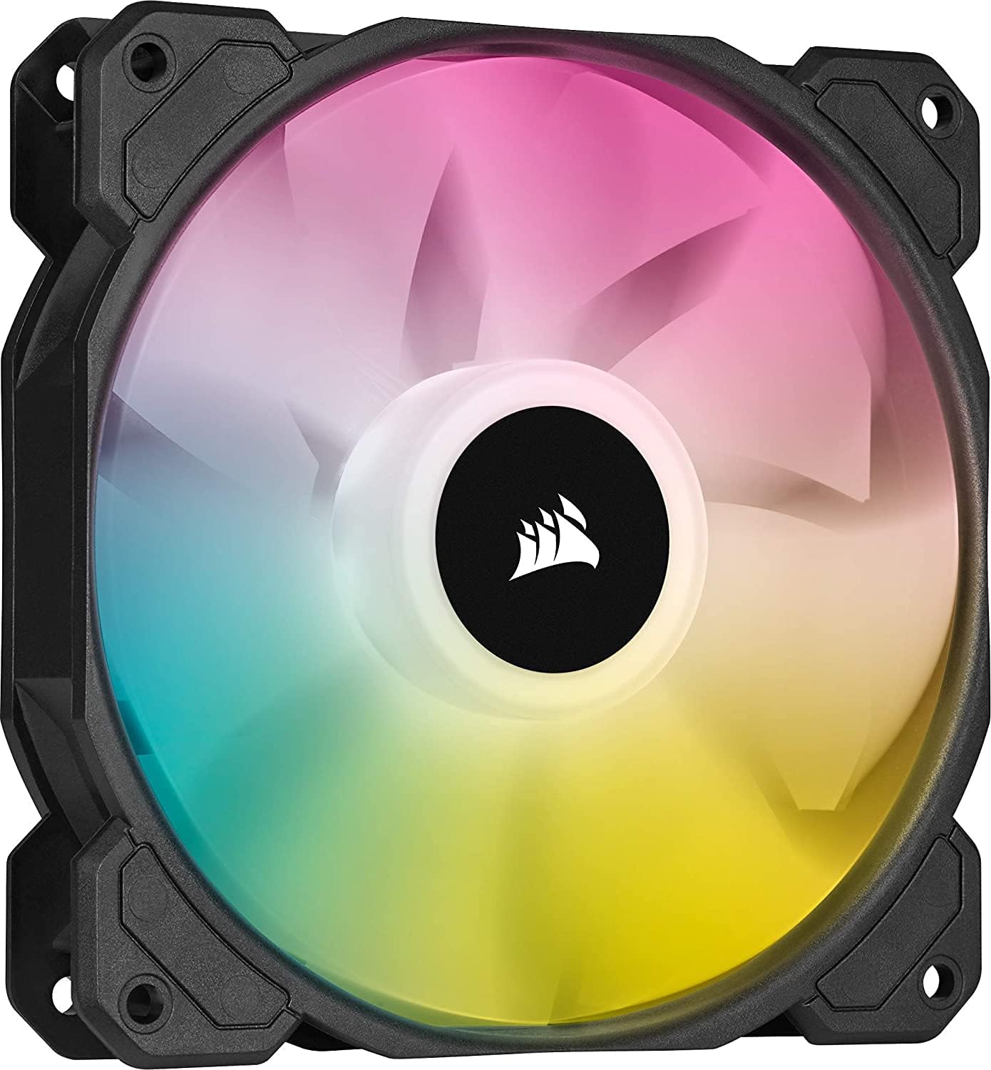 Corsair SP Series, SP120 RGB ELITE, 120mm RGB LED Fan with AirGuide, Single Pack, BLACK