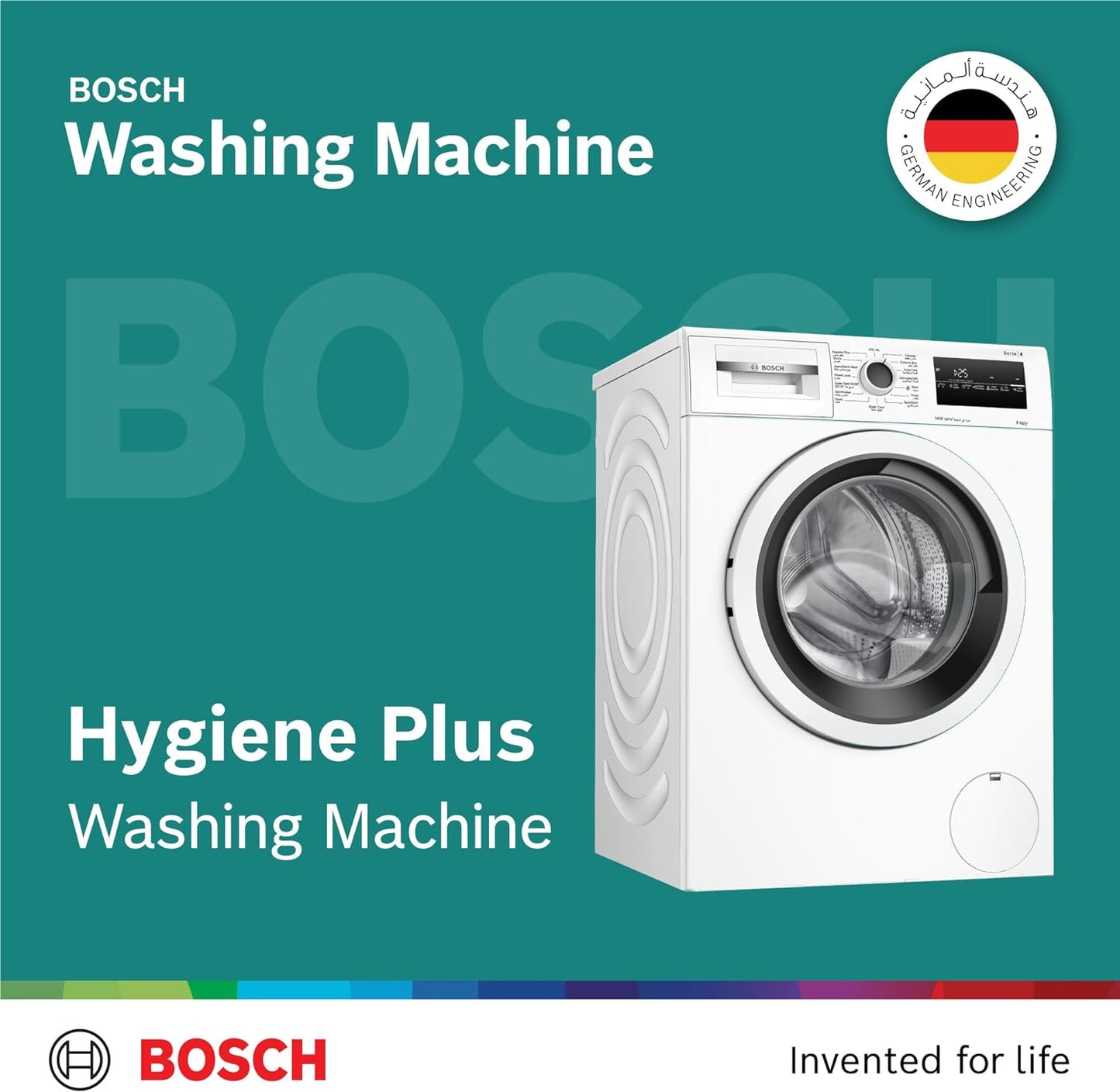 Bosch Front Load Washing Machine 8Kg Series 4, German Engineering Innovative Bosch Washing Machine, WAN28282GC