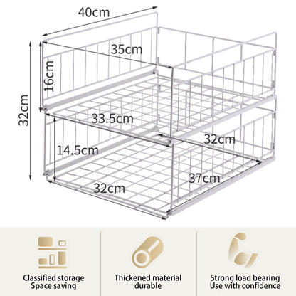 Occuwzz Stackable Closet Wardrobe Storage Box Organizer, Portable Wardrobe Storage Organizer Clothes Cabinet, Pull Out Like a Drawer, Suitable for Home, Bedroom, Kitchen (2 Tier)