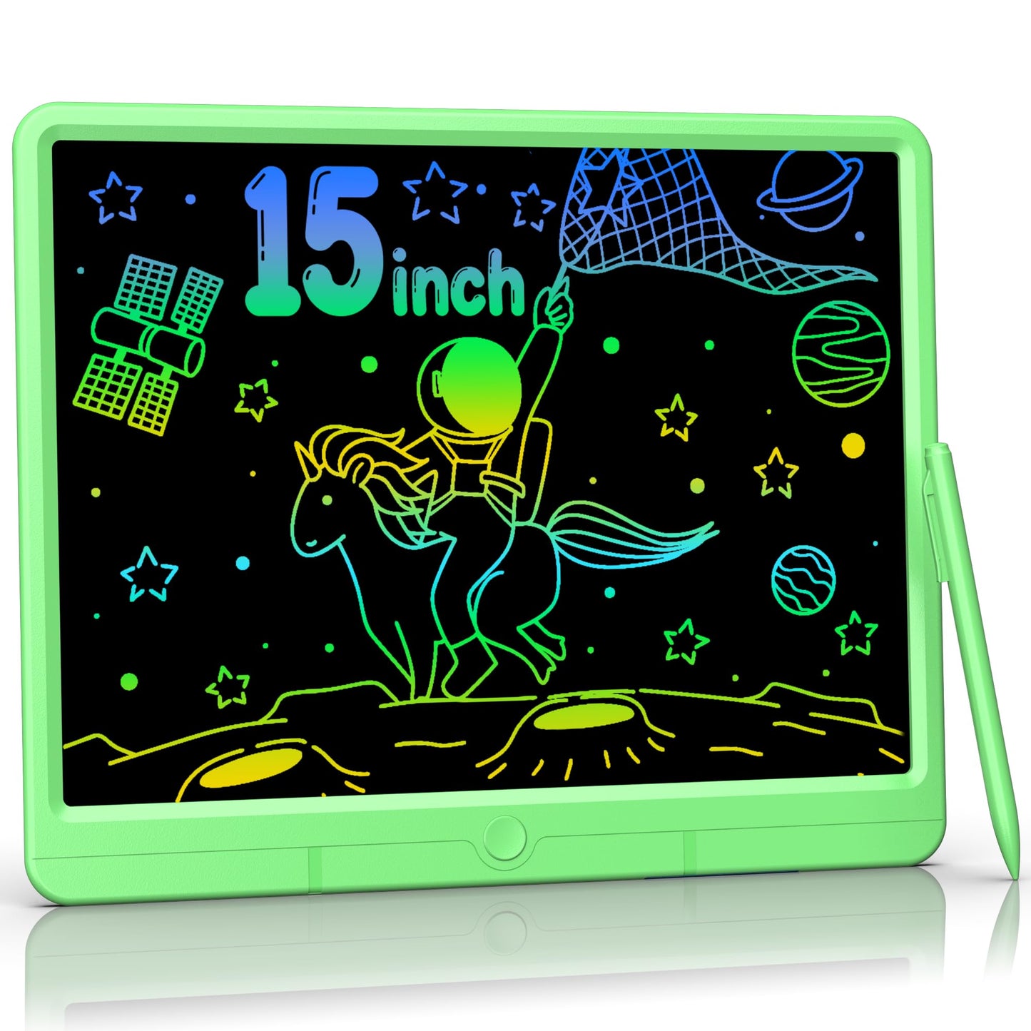 TUGAU LCD Writing Tablet 21 Inch Drawing Tablet Electronic Doodle Board Writing Pad, Erasable Electronic Drawing Pads Monochrome Screen Drawing Board with Stylus Memo Board for Home, School, Office