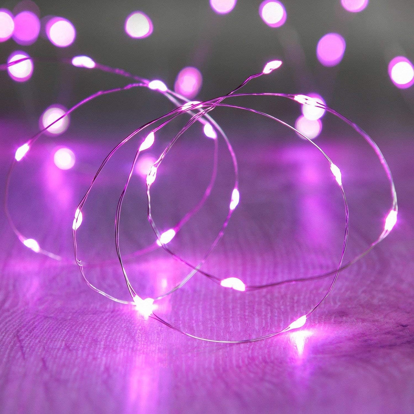 ANJAYLIA LED Fairy Lights Battery Operated String Lights Firefly Lights Garden Home Bedroom Christmas Party Wedding Festival Decorations (Warm White, 16.5Ft*2)