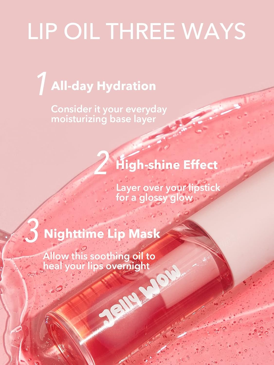 SHEGLAM Makeup - Jelly Wow Hydrating Lip Oil - Long-wearing moisturizing, non-sticky Plumping Lip Gloss with Sponge Tip Applicator (Berry Involved), 30.0 grams, 1.0 count, 1,