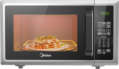 Midea 29L 2-in-1 Microwave Oven with Grill, Digital Touch Control, Child-Safety-Lock, 11 Pre-programmed Menus, LED Display, Grilling Roasting & Cooking Functions, Full Glass Finish - EG9P032MX