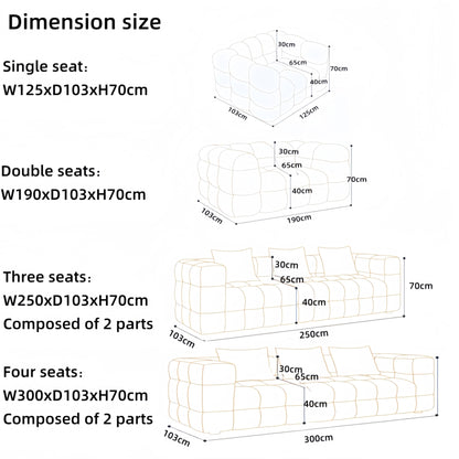 1PCS ALeeik Overstuffed Multifunction Sofa set,Made with Fleece Fabric and Wood Furniture for Home Livingroom,Bedroom,Office (Pea, Single Seat)